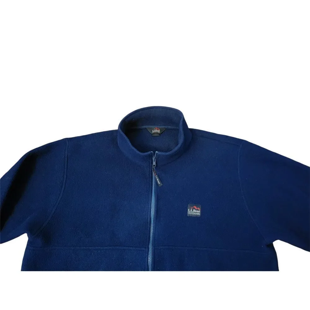 LL Bean Outdoors Blue Mens Fleece Large Regular